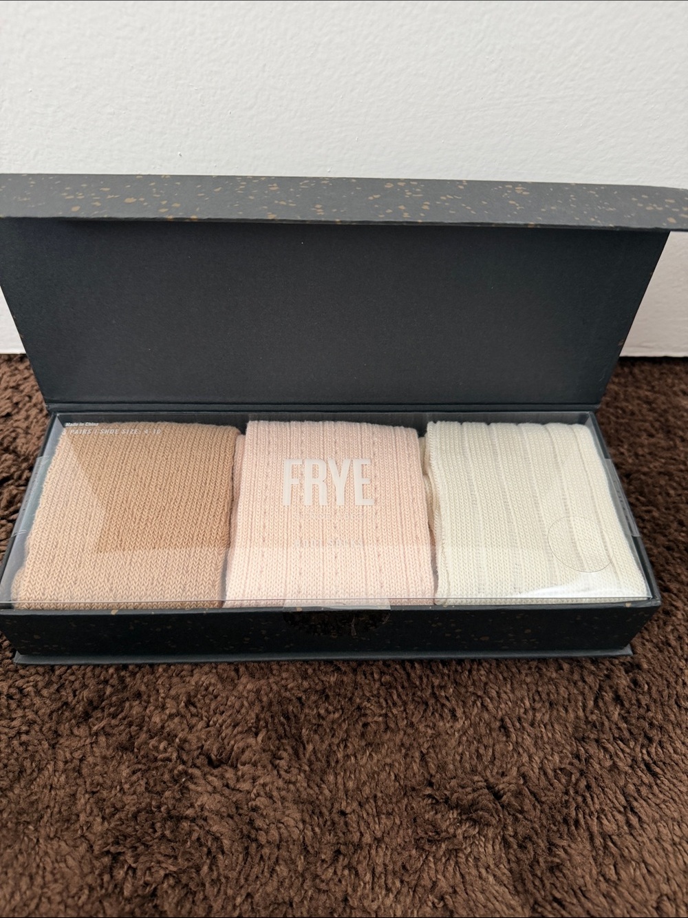 Frye Black Box with Gold Lettering - Picture 2 of 6